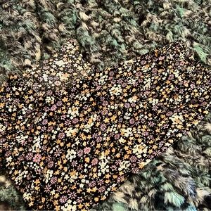 PINK ROSE black floral maxi skirt